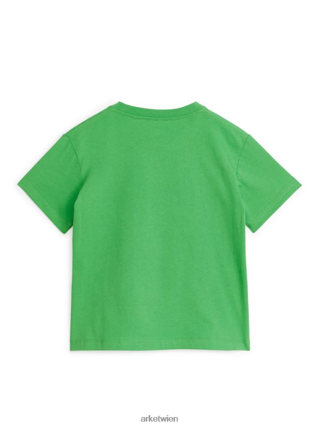 ARKET T-Shirt mit Rundhalsausschnitt Grün Kinder 8RF08T1506 Kleidung