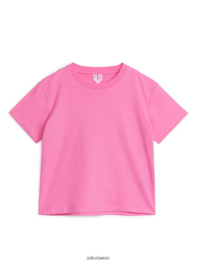 ARKET T-Shirt mit Rundhalsausschnitt Rosa Kinder 8RF08T1505 Kleidung