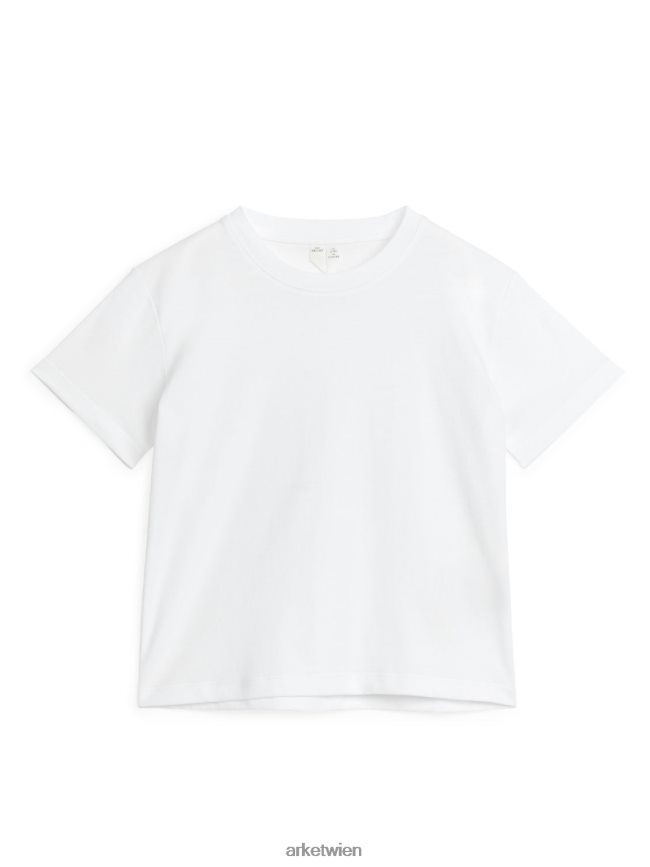 ARKET T-Shirt mit Rundhalsausschnitt Weiß Kinder 8RF08T1433 Kleidung
