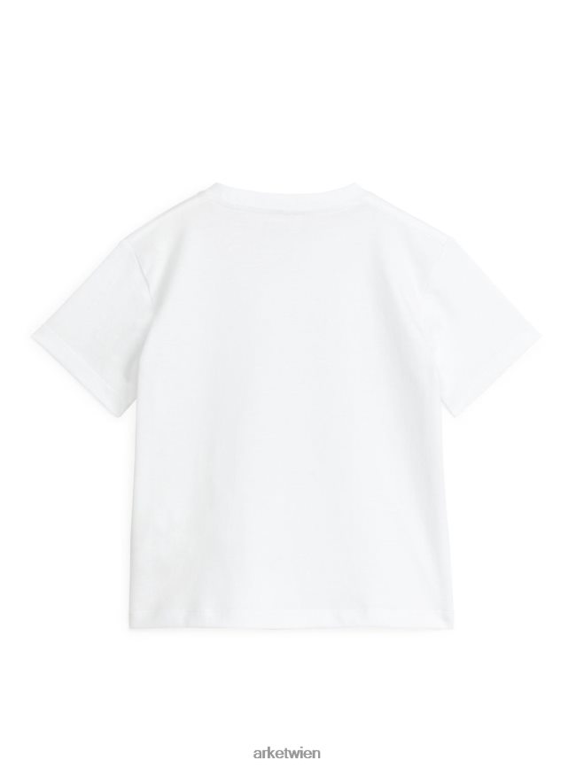 ARKET T-Shirt mit Rundhalsausschnitt Weiß Kinder 8RF08T1433 Kleidung