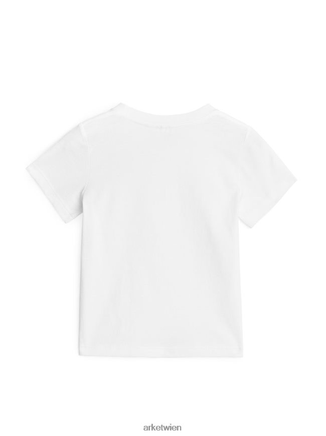 ARKET T-Shirt mit Rundhalsausschnitt Weiß Kinder 8RF08T1532 Kleidung