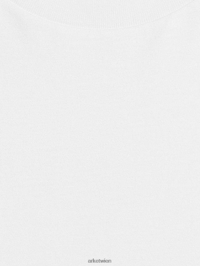 ARKET T-Shirt mit Rundhalsausschnitt Weiß Kinder 8RF08T1532 Kleidung