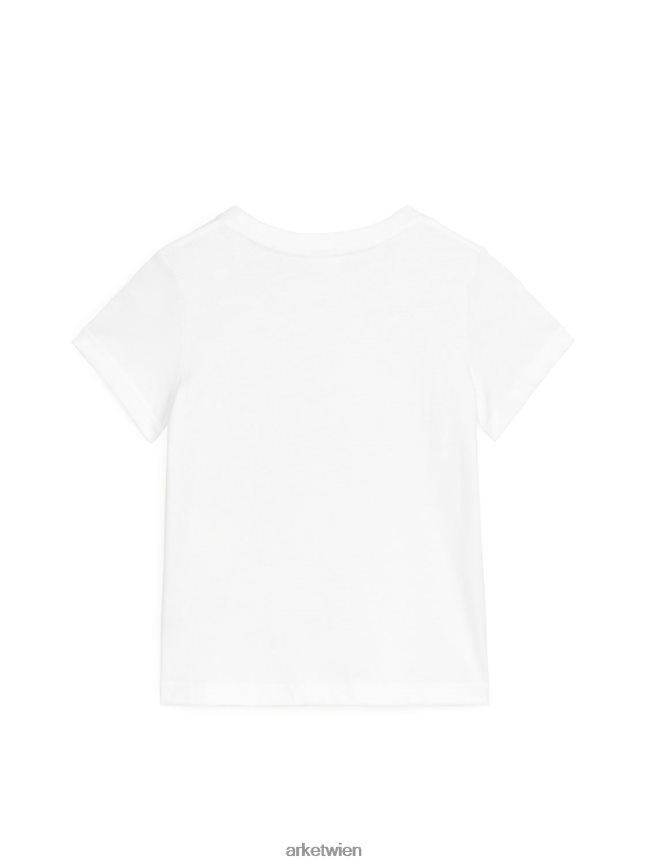 ARKET T-Shirt mit Rundhalsausschnitt Weiß Kinder 8RF08T1532 Kleidung