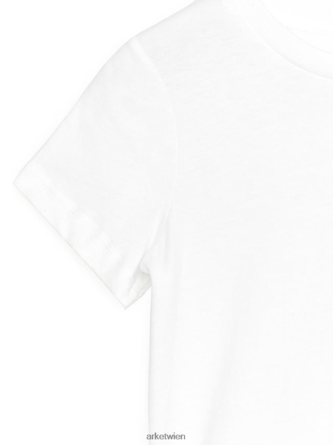 ARKET T-Shirt mit Rundhalsausschnitt Weiß Kinder 8RF08T1532 Kleidung