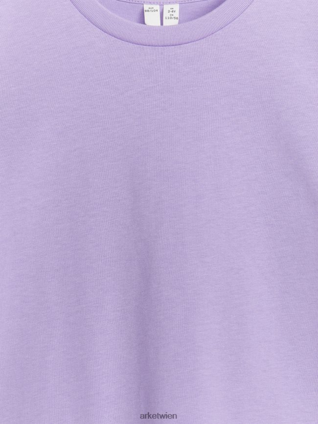 ARKET T-Shirt mit Rundhalsausschnitt lila Kinder 8RF08T1435 Kleidung