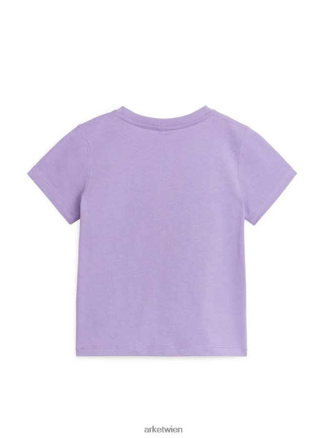 ARKET T-Shirt mit Rundhalsausschnitt lila Kinder 8RF08T1435 Kleidung