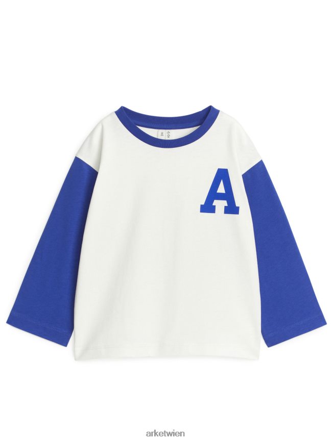 ARKET Uni-T-Shirt weiß Blau Kinder 8RF08T1502 Kleidung