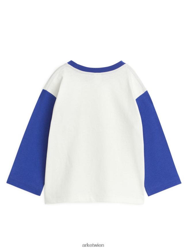 ARKET Uni-T-Shirt weiß Blau Kinder 8RF08T1502 Kleidung