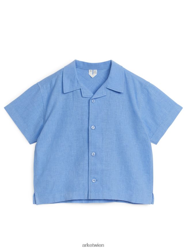 ARKET kurzärmeliges Hemd Blau Kinder 8RF08T1469 Kleidung