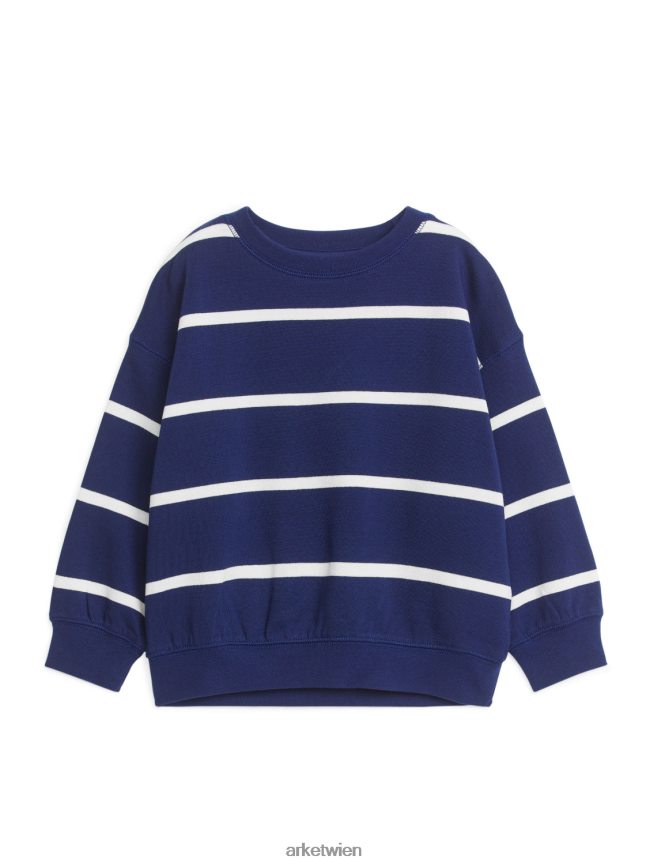 ARKET lässiges Sweatshirt dunkelblau/cremeweiß Kinder 8RF08T1516 Kleidung