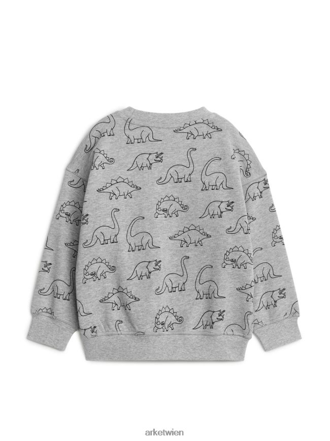 ARKET lässiges Sweatshirt grau/dino Kinder 8RF08T1509 Kleidung