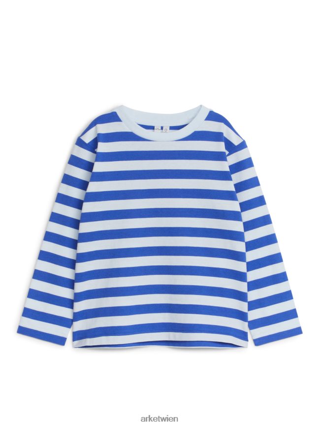 ARKET langärmliges T-Shirt blauer Streifen Kinder 8RF08T1512 Kleidung