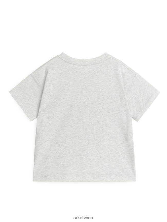 ARKET leichtes T-Shirt hellgrau meliert Kinder 8RF08T1519 Kleidung