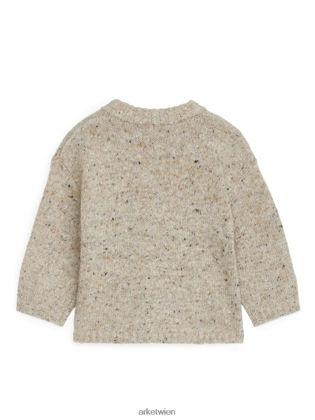 ARKET Pullover aus Nissenwolle Beige-Melange Kinder 8RF08T1622 Kleidung