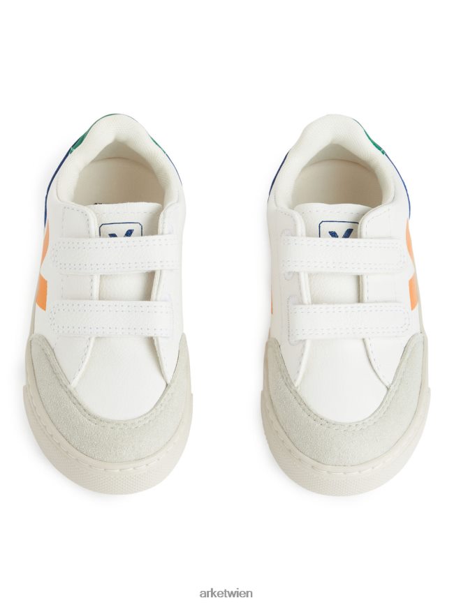 ARKET Veja V-12 Kinder-Sneaker weiß/gelb/blau Kinder 8RF08T1410 Schuhwerk