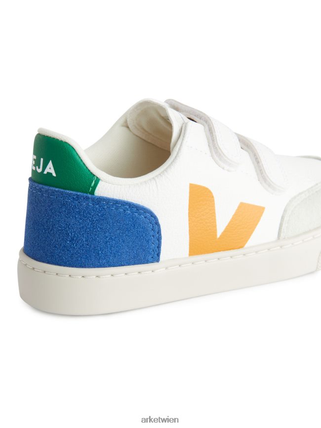 ARKET Veja V-12 Kinder-Sneaker weiß/gelb/blau Kinder 8RF08T1410 Schuhwerk