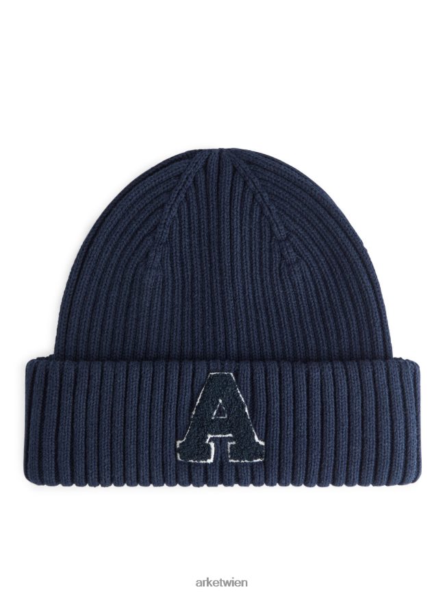 ARKET Gerippte Mütze Dunkelblau Kinder 8RF08T1649 Zubehör