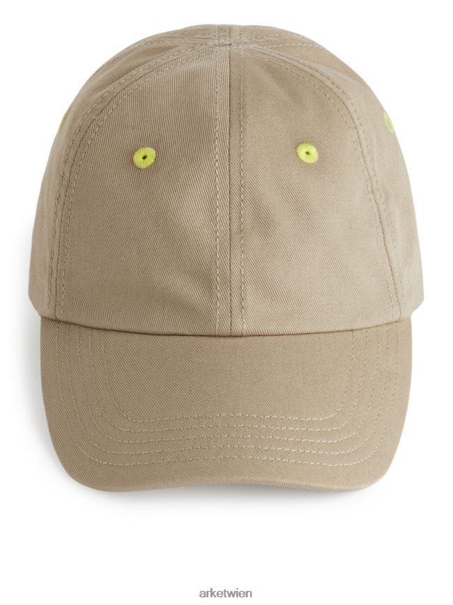 ARKET Kappe aus Baumwollcanvas Beige Kinder 8RF08T1639 Zubehör