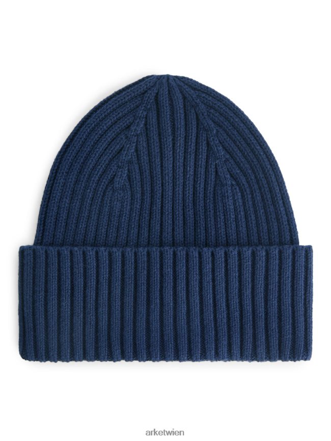 ARKET Rippstrickmütze Dunkelblau Kinder 8RF08T1662 Zubehör