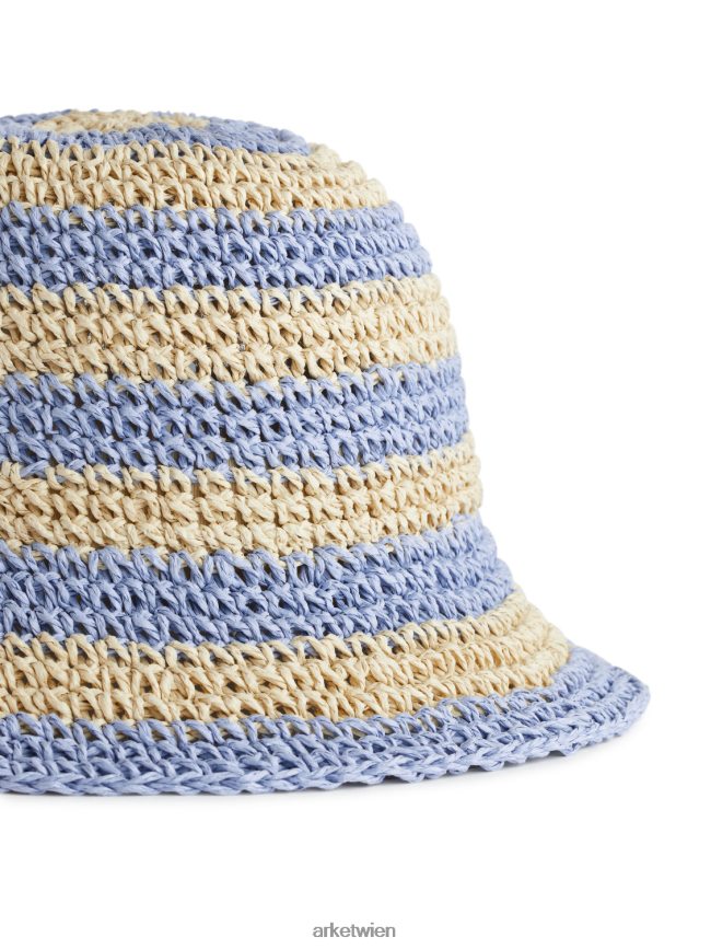 ARKET Strohhut beige/hellblau Kinder 8RF08T1637 Zubehör