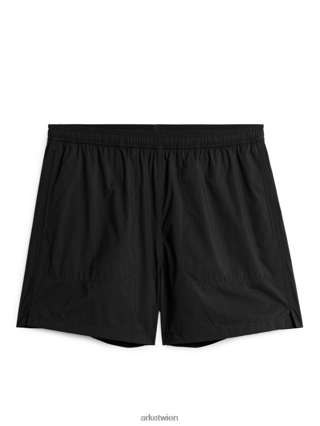 ARKET Aktive Stretch-Shorts Schwarz Männer 8RF08T1202 Kleidung