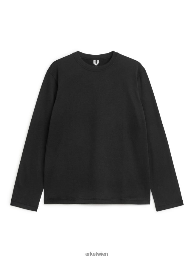 ARKET Aktives Langarmshirt Schwarz Männer 8RF08T1204 Kleidung