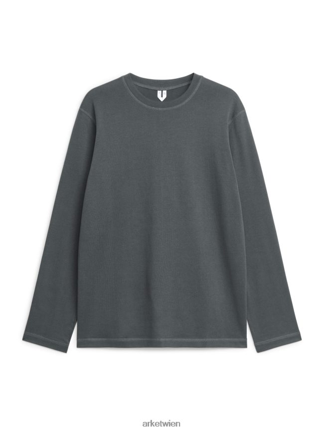 ARKET Aktives Langarmshirt dunkelgrau Männer 8RF08T1201 Kleidung