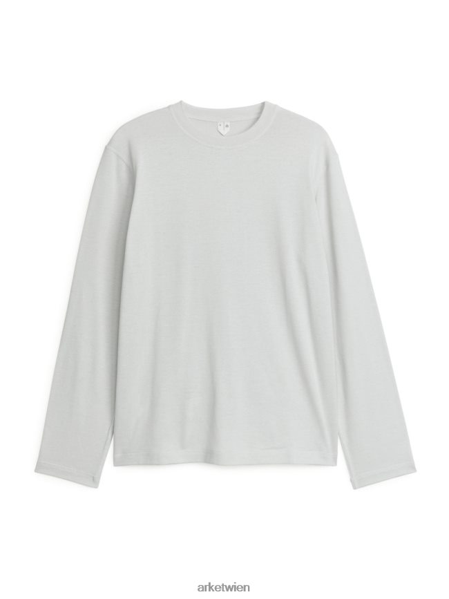 ARKET Aktives Langarmshirt hellgrau Männer 8RF08T1206 Kleidung