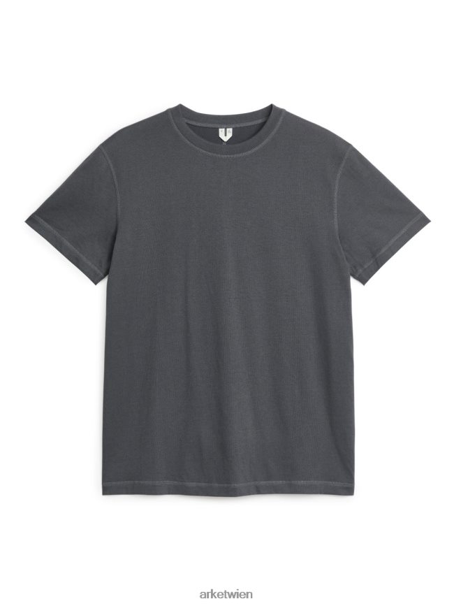 ARKET Aktives, leichtes T-Shirt dunkelgrau Männer 8RF08T1209 Kleidung
