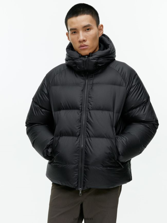 ARKET sportliche Daunenjacke Schwarz Männer 8RF08T1170 Kleidung