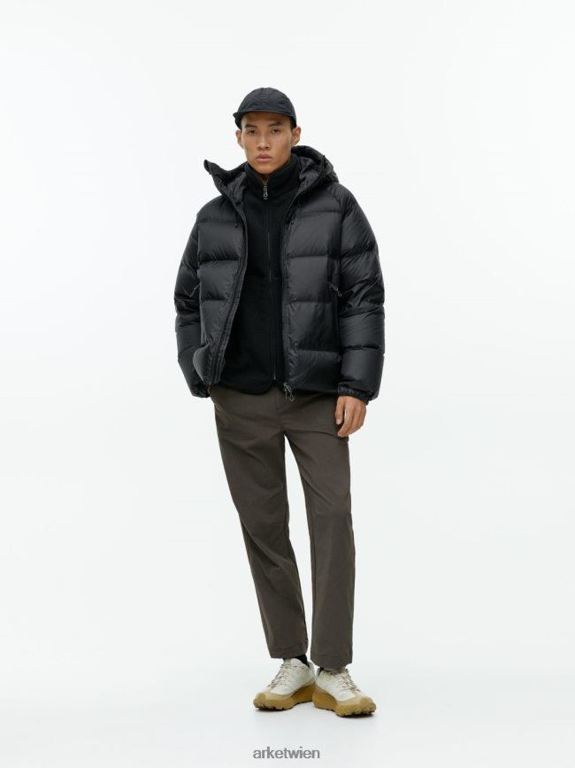 ARKET sportliche Daunenjacke Schwarz Männer 8RF08T1170 Kleidung