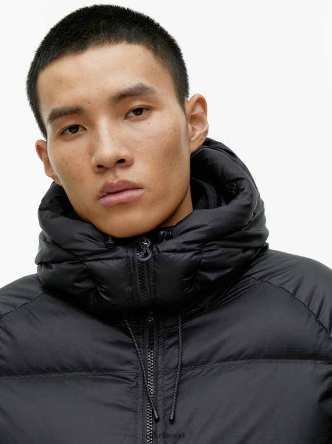 ARKET sportliche Daunenjacke Schwarz Männer 8RF08T1170 Kleidung