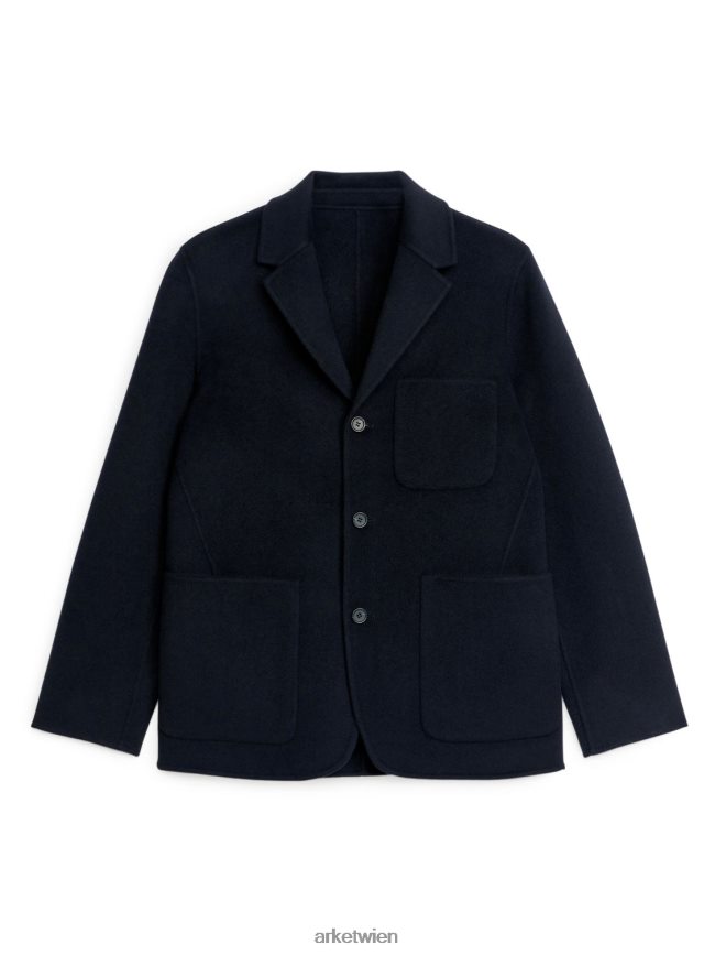 ARKET Doubleface-Blazer aus Wolle Dunkelblau Männer 8RF08T1149 Kleidung