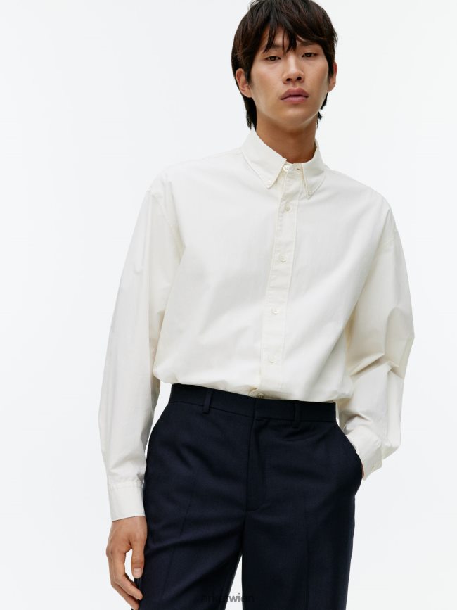 ARKET Schmale Hose aus Hopsackwolle Dunkelblau Männer 8RF08T1075 Kleidung