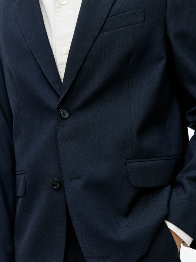 ARKET moderner Blazer Hopsack Dunkelblau Männer 8RF08T1150 Kleidung