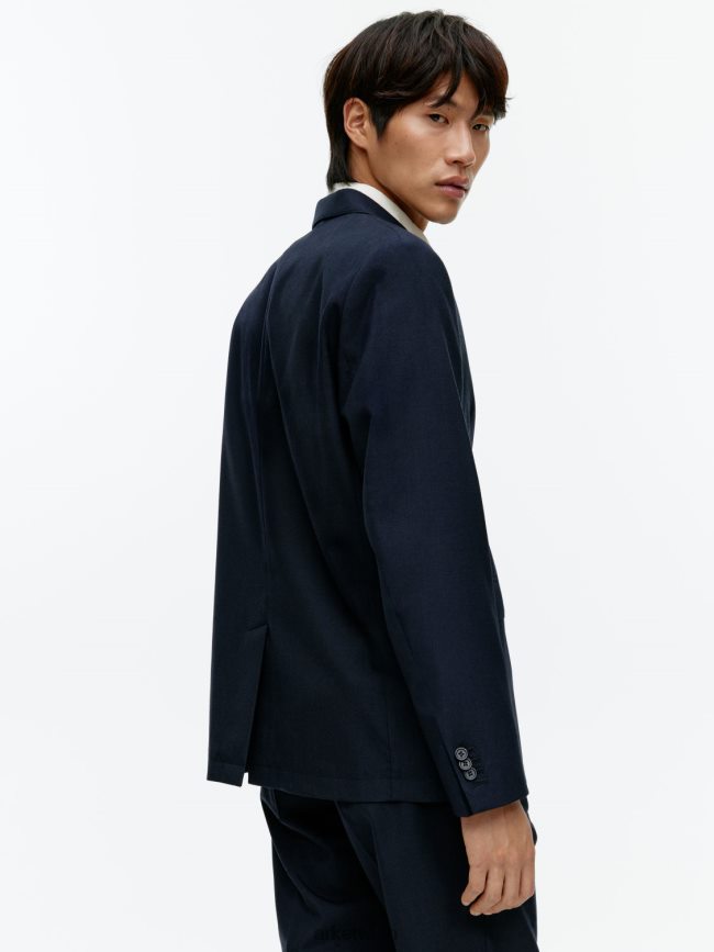 ARKET moderner Blazer Hopsack Dunkelblau Männer 8RF08T1150 Kleidung