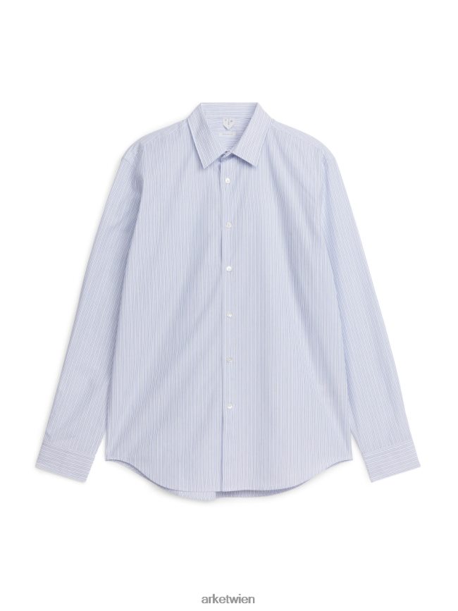 ARKET Hemd aus Popeline blau/gestreift Männer 8RF08T958 Kleidung