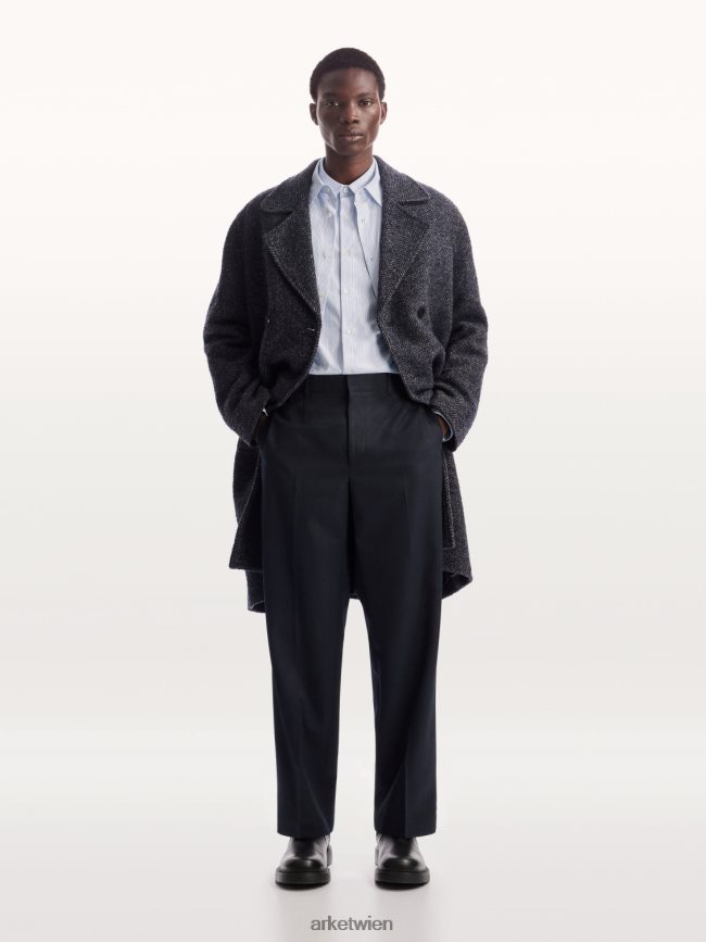 ARKET Hemd aus Popeline blau/gestreift Männer 8RF08T958 Kleidung