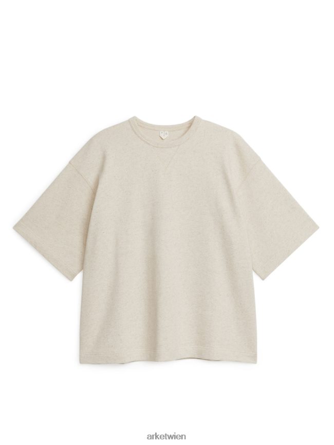 ARKET Kurzarm-Sweatshirt Beige Männer 8RF08T1020 Kleidung