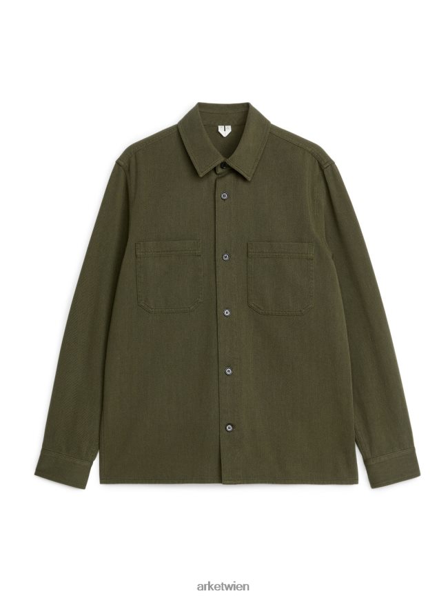 ARKET Overshirt aus Baumwolltwill Grün Männer 8RF08T968 Kleidung