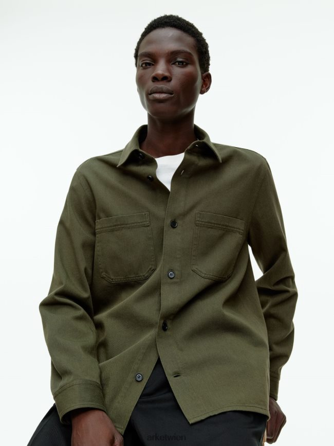 ARKET Overshirt aus Baumwolltwill Grün Männer 8RF08T968 Kleidung