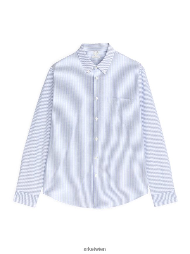 ARKET Oxford-Hemd blau/gestreift Männer 8RF08T973 Kleidung