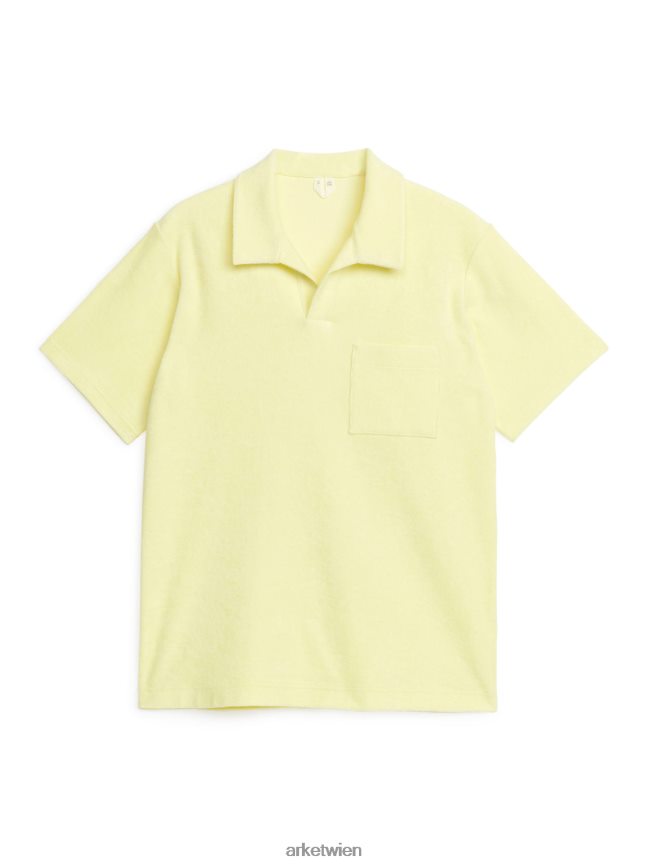ARKET Poloshirt aus Baumwollfrottee Gelb Männer 8RF08T1017 Kleidung