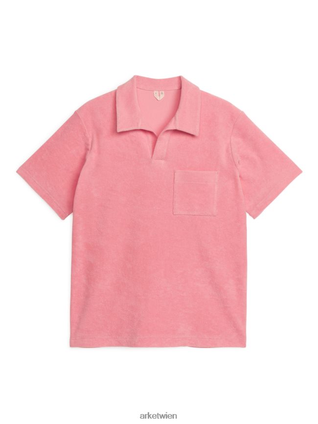ARKET Poloshirt aus Baumwollfrottee Rosa Männer 8RF08T1016 Kleidung