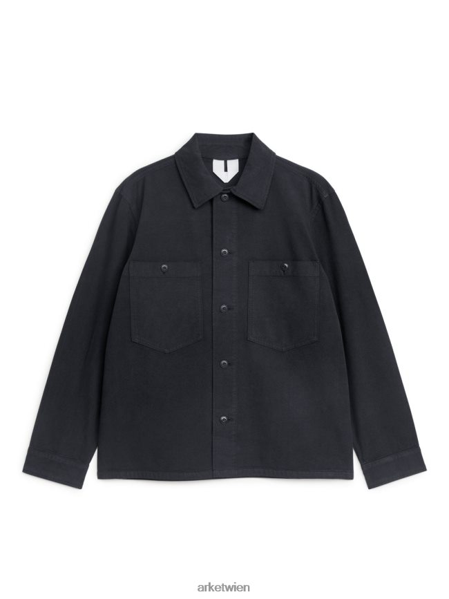 ARKET Utility-Jacke aus Baumwollcanvas Dunkelblau Männer 8RF08T976 Kleidung