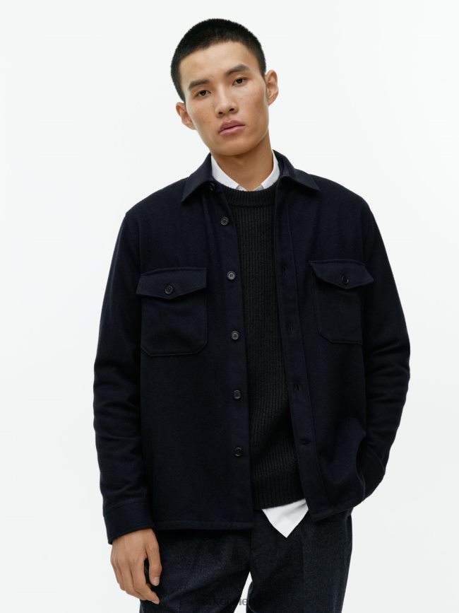 ARKET Überhemd aus Wolle Dunkelblau Männer 8RF08T962 Kleidung