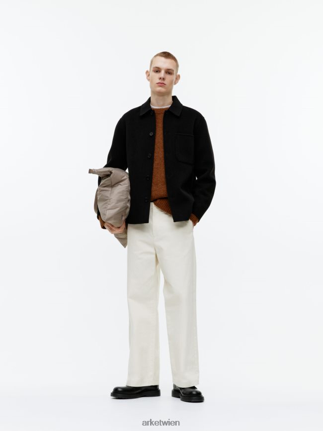 ARKET doppeltes Überhemd Schwarz Männer 8RF08T963 Kleidung