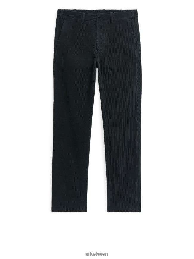 ARKET Gerade geschnittene Cord-Chinohose Schwarz Männer 8RF08T1089 Kleidung