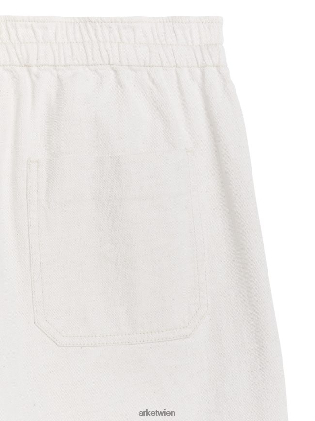 ARKET Lässige Hose aus Baumwollleinen cremefarben Männer 8RF08T1059 Kleidung