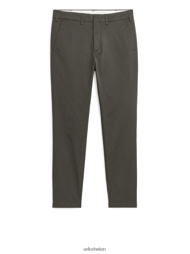 ARKET Slim-Stretch-Chino Khakigrün Männer 8RF08T1071 Kleidung